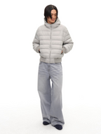 JCAESAR Loose‑Fit Hooded Baffle Down Jacket