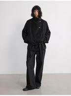 JCAESAR WOMEN Lace-Up Short Peacoat