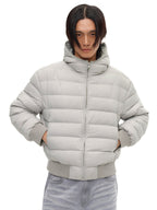 JCAESAR Loose‑Fit Hooded Baffle Down Jacket