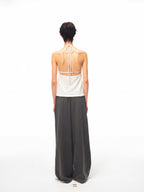 JCAESAR WOMEN Draped rib‑knit halter tank