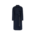 JCAESAR  Plaid Raglan-Sleeve Trench Coat with Boxing-Style Shoulder Pads