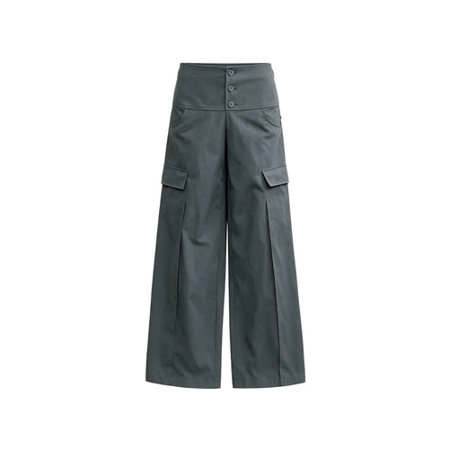 JCAESAR WOMEN Straight-Leg Cargo Pants with 3D Rectangular Pockets