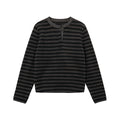 JCAESAR WOMEN Striped Leather-Paneled Top