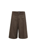 JCAESAR Houndstooth Pleated Cropped Pants - jcaesarclo