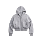 JCAESAR WOMEN Cable-Knit Ribbed Down Sweatshirt