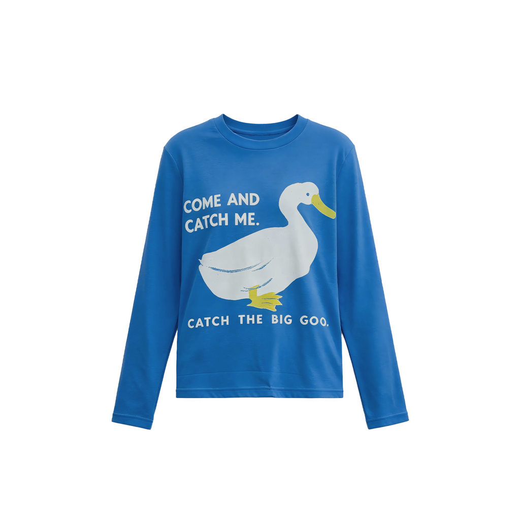 JCAESAR WOMEN Goose‑print long‑sleeve shirt